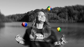 Duncan Juggling Balls - [Pack of 3] Multicolor, Vinyl Shells, Circus Balls with 4 Panel Design, Plastic Beans
