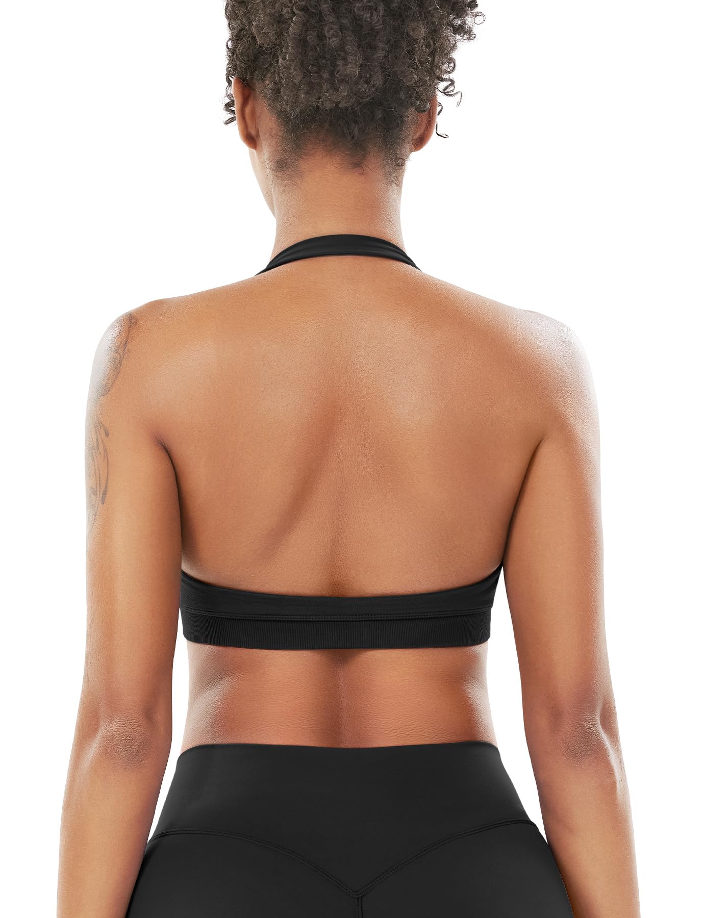 VOYJOY Sujetadores de impacto para mujer, de soporte medio bajo, sin costuras, espalda abierta, para gimnasio, yoga, ombliguera