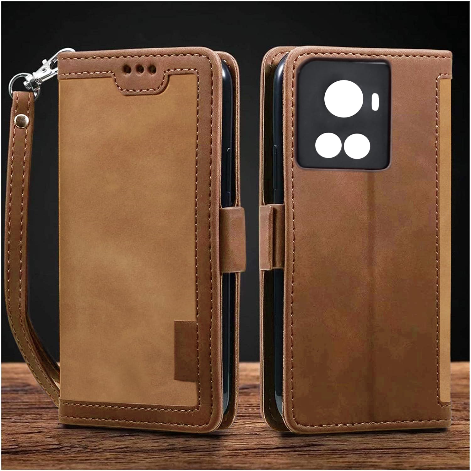 Excelsior Flip Cover for Oneplus 10R | Premium PU Leather | 360 Degree Protection (Coffee)