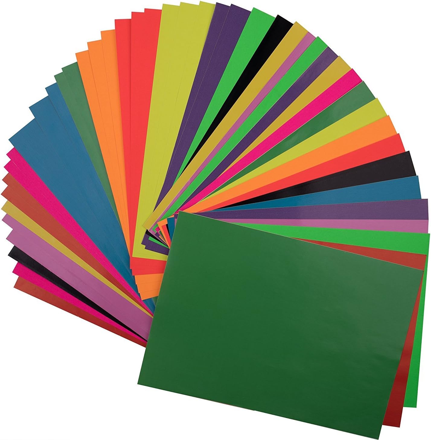 Corla Art 48 Sheets 11.70” x 8.27” Inch Permanent Adhesive Vinyl Sheets, Matte and Glossy Assorted Colors Sheets for Craft Cutters, Cameo Silhouette, Sign Plotters & Crafting Machines