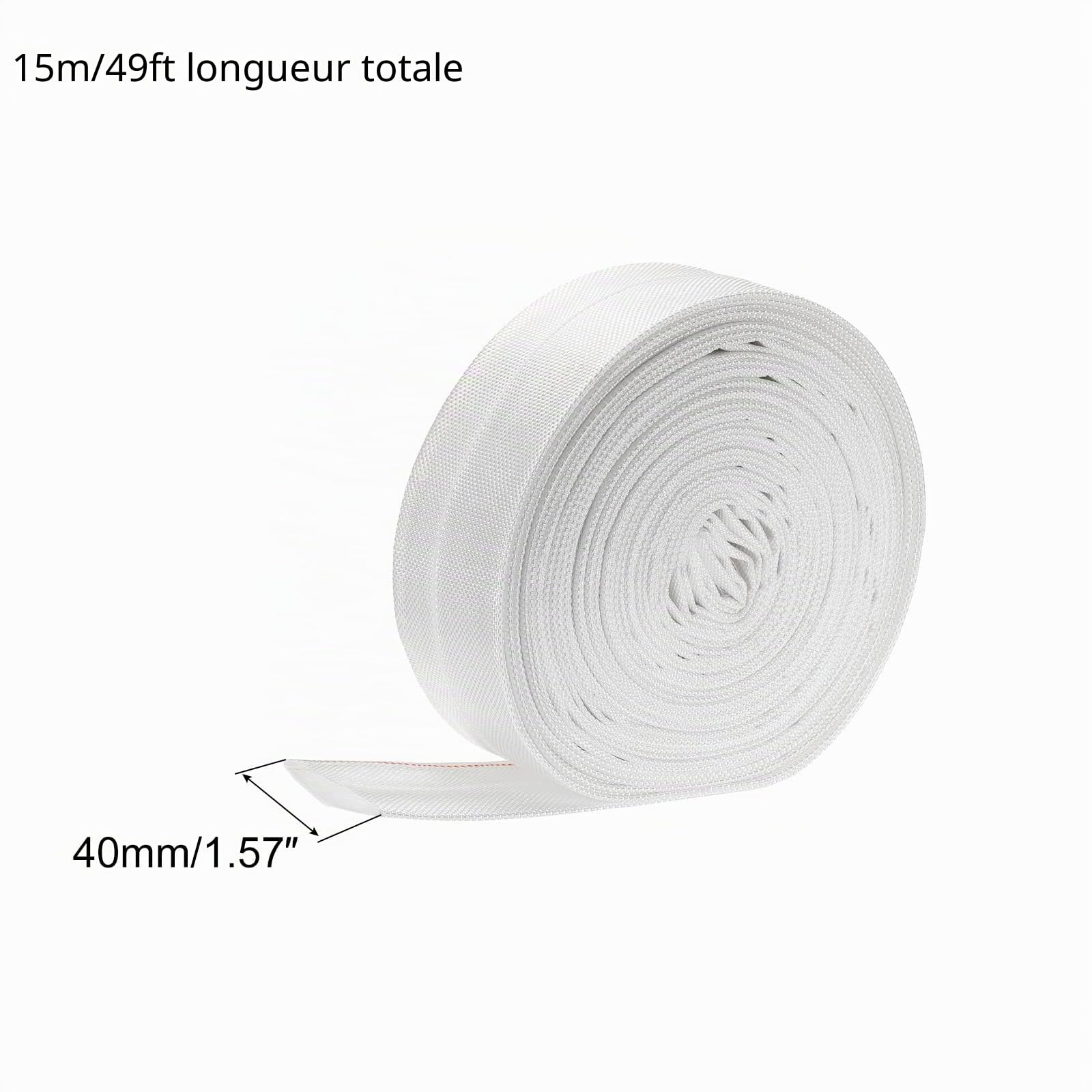 PATIKIL Tuyau de Refoulement 40mm ID 15m de Long Tuyau Vidange Piscine PVC Léger Contre-Lavage Tuyau Lay Plat Renforcé Décharge 0.8Mpa Pour Piscine