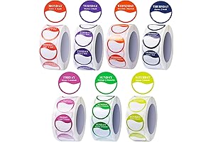 3500-Count Date Dots: Ultimate Day-of-the-Week Labeling Solution