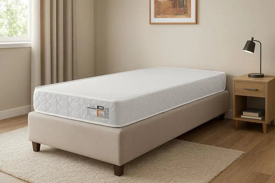 Colchão Solteiro 188cm x 88cm D20 Sensor, Antialérgico e Antifungos Branco