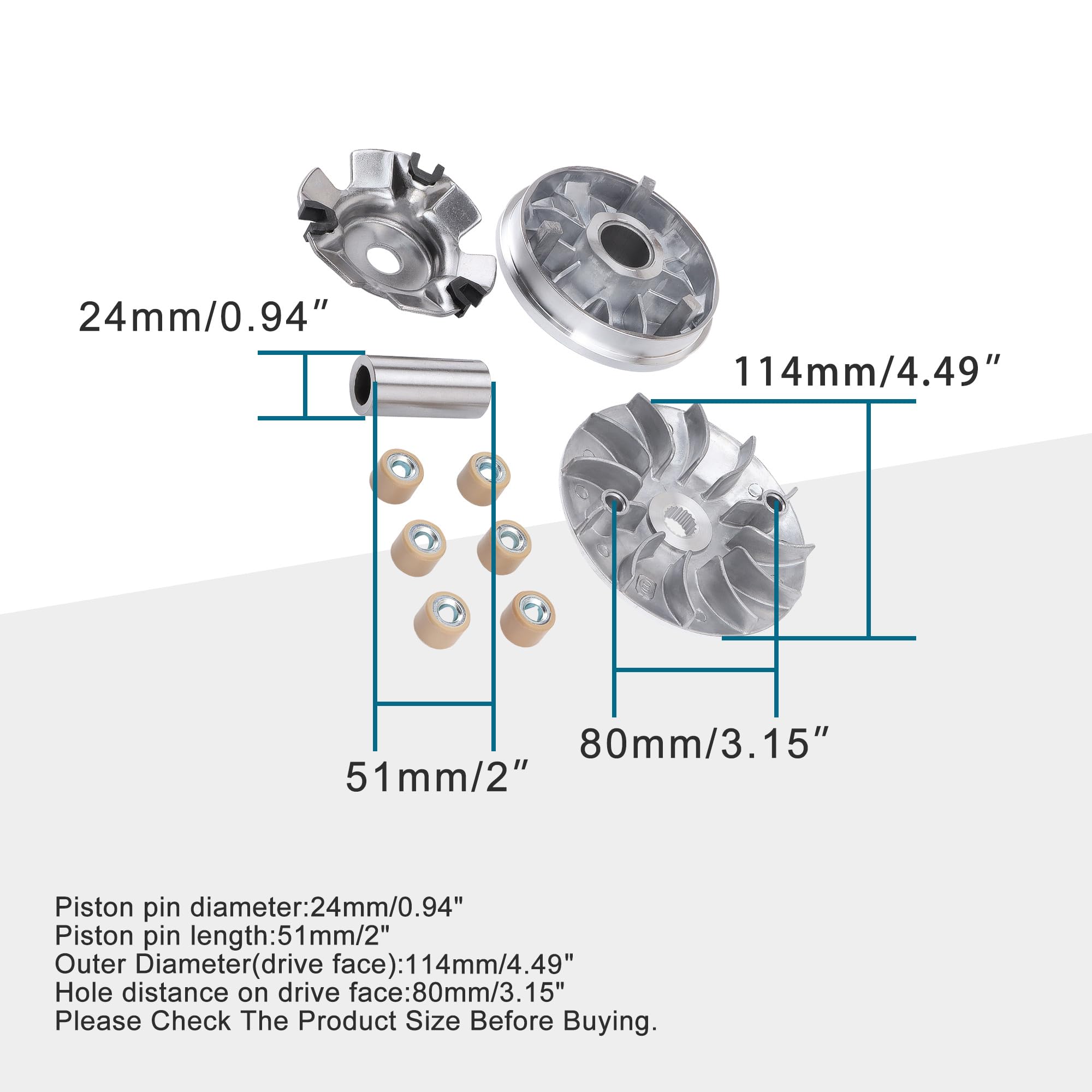 GOOFIT GY5-150 Fan Blade Wheel Replacement for 125cc 139QMA 139QMB Moped Motorcycle