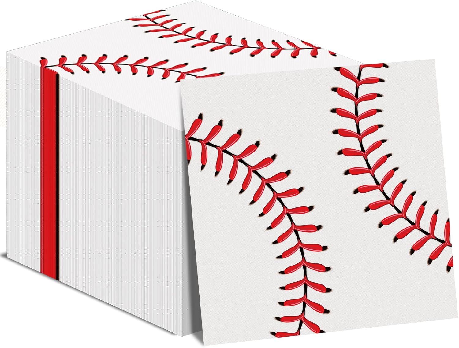 Baseball Napkins for Baseball Happy Birthday Party Supplies Sports Themed Paper Napkins Disposable for Kids Baby Shower Birthdays Weddings Party Favors (100 Pack)