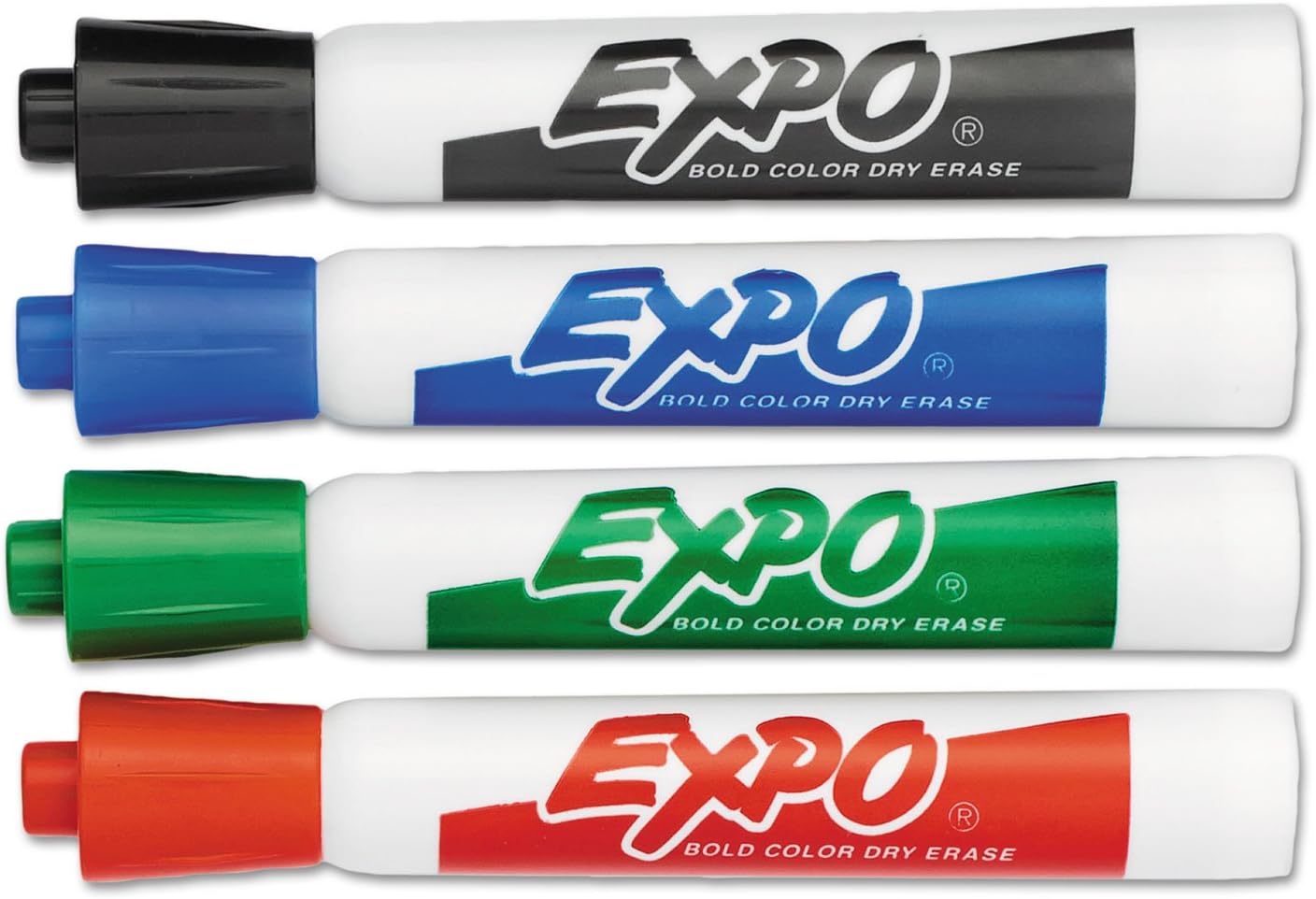 EXPO Original Dry Erase Markers, Chisel Tip, Assorted Colors, 4 Pack
