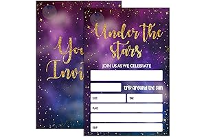Birthday Invitations Girl Galaxy with Envelopes