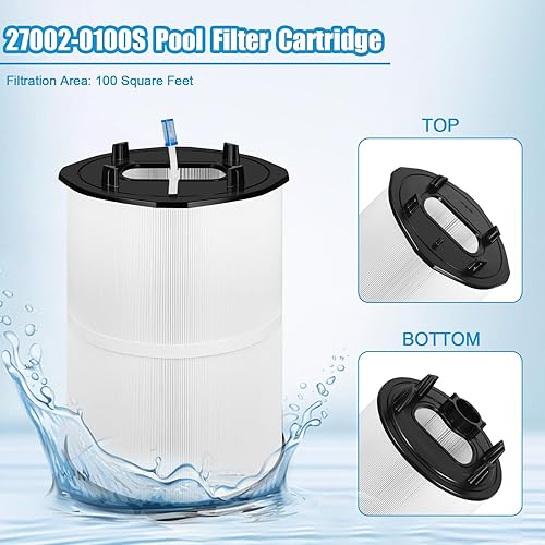 Miniatura 3 de 27002-0100S - Cartuchos de repuesto para piscina Fliter compatibles con Sta-rite 27002-0100S Pool PLM100 y System 2 Modular Media y Spa D.E. Filtro,