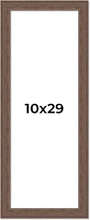 10x29 Frame Brown Distressed Barnwood Picture Frame | Rustic Farmhouse Photo Frame Includes UV Acrylic Plexiglass, Acid Free Foam Backing Board and Hanging Hardware