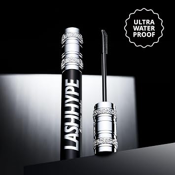 Heroine Make by KissMe Lash Hype Waterproof Mascara | Volumizing & Lengthening Formula | Smudge-Proof for Long-Lasting Hold | Black Waterproof Mascara for Full Lashes | Made in Japan