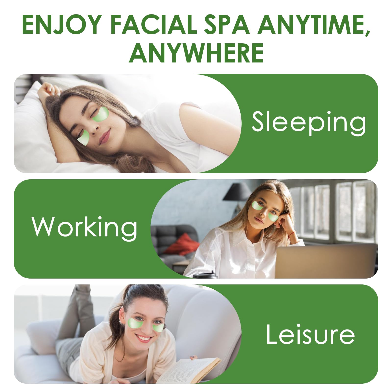 60 Pezzi Patch Occhi Idratanti con Aloe Vera,Maschera Idratante Anti-Occhiaie e Anti-Borse,Cerotti Rinfrescanti per Occhi per Rughe e Puffiness,Cerotti Rassodanti e Contorno Idratante