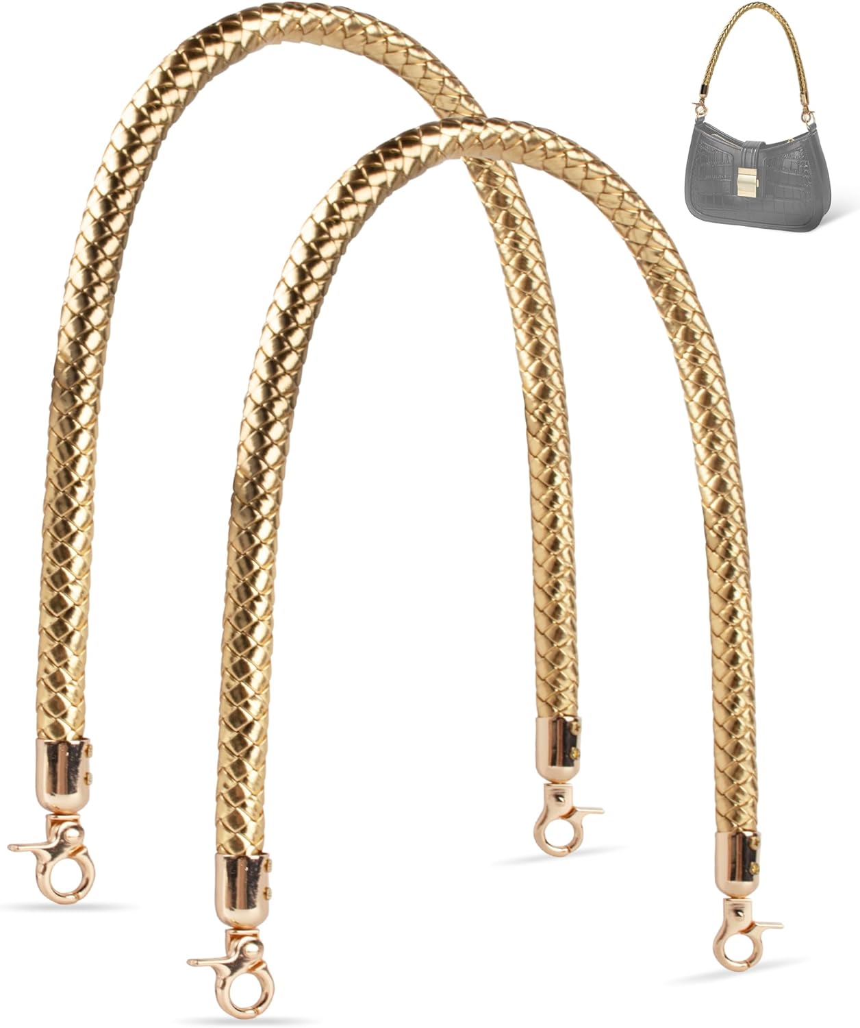 2 Cinghie Di Ricambio Per Borse - In PU Con Fibbia Metallo, Nero, 40 Cm - Foto 5