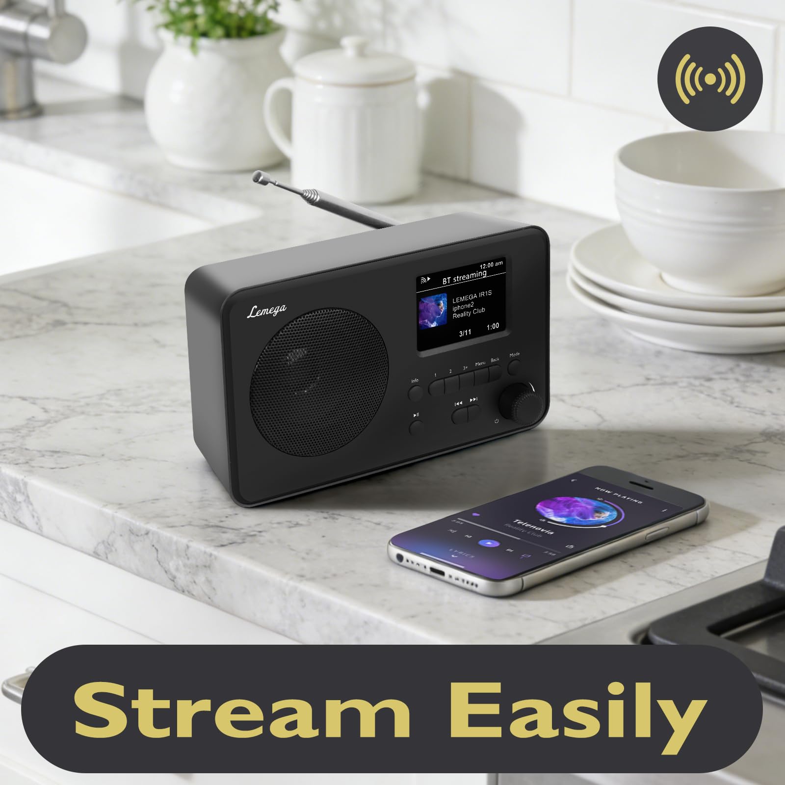 Amazon.com: LeMega IR1S Internet Radio, Podcasts, Bluetooth, FM