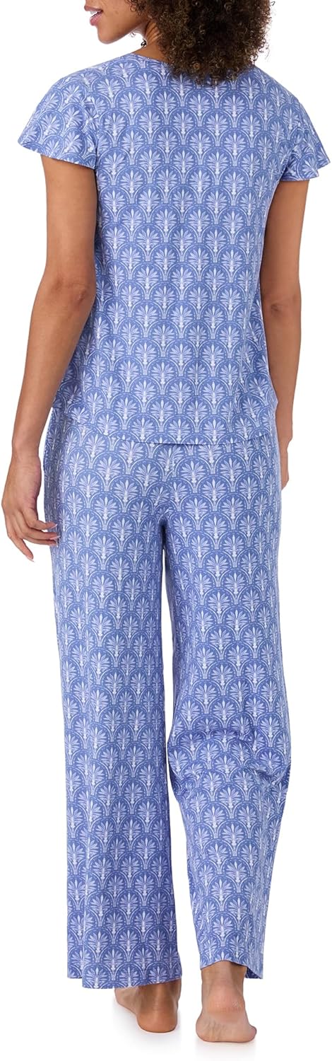 Tommy Bahama - Women's Pajama Set, Short Sleeve T Shirt with Cropped Pants for Sleep or Lounge - Image 3