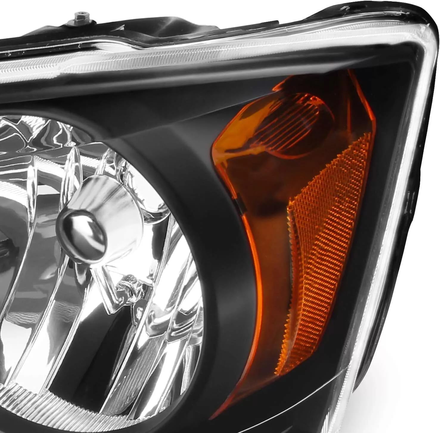 Pair Headlights Assembly Set For 2008 2009-2013 2014 2015 2016 Chrysler Town & Country Minivans For dodge 2011 2012-2019 2020 Grand Caravan Replacment Headlamps Matte Black Housing Clear Lens(LH&RH)