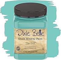 Vista 215 de Dixie Belle Paint Company - Pintura con acabado de tiza para muebles, color blanco lino (Drop Cloth), 8 fl oz, pintura mineral color blanco lino mate