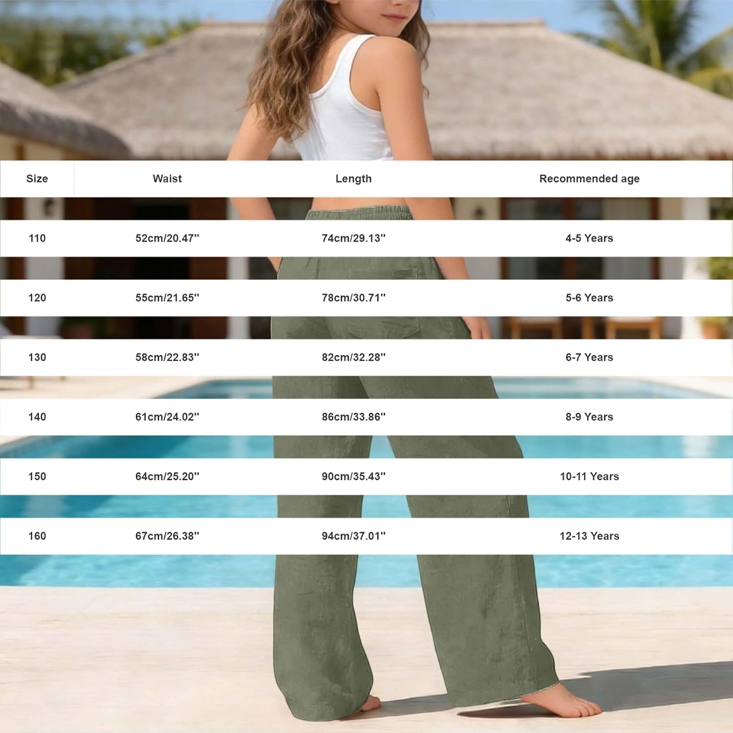 Girl’S Cargo Sweatpants Wide Leg Casual Pants for Girl Fall Winter Baggy High Waisted Pants with Pockets