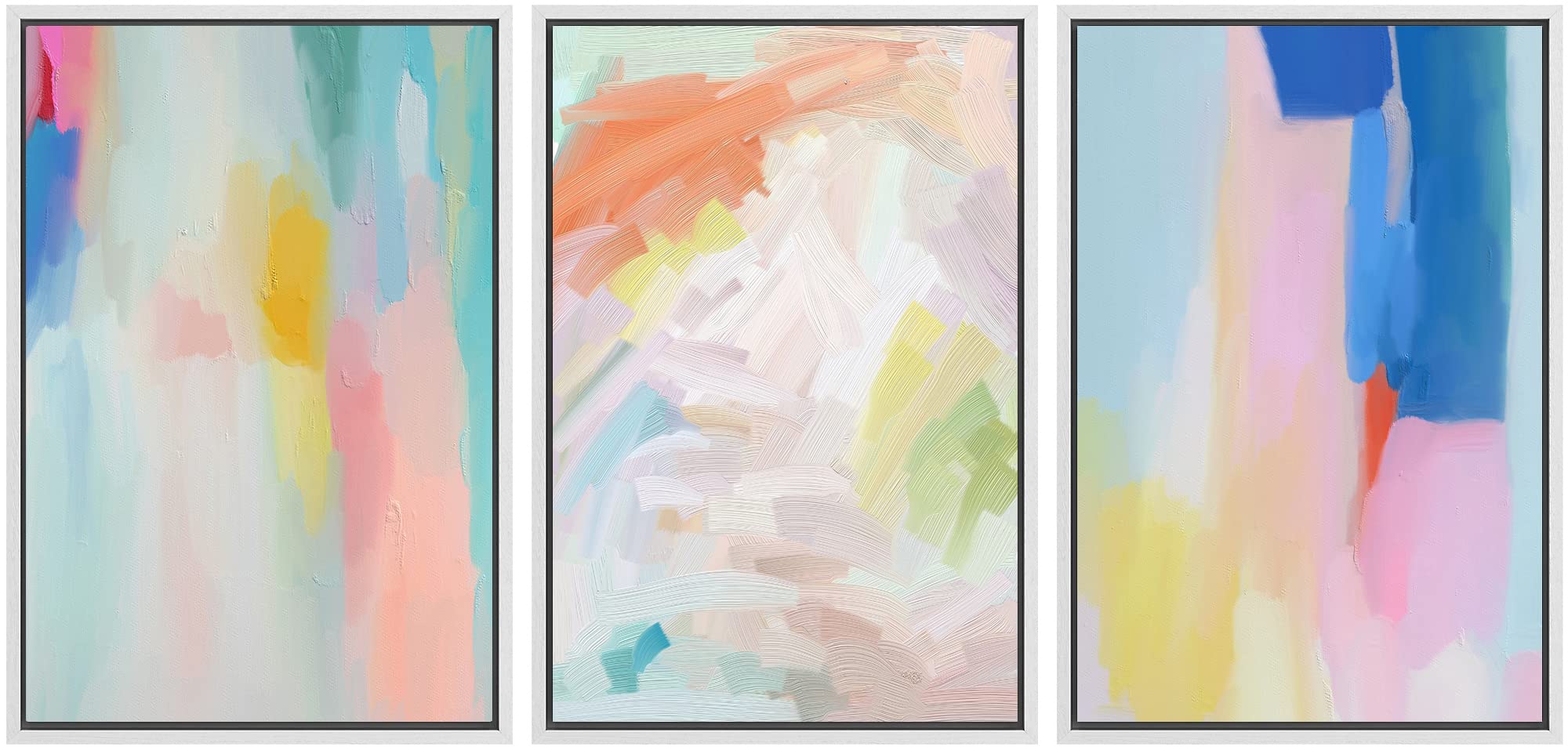 SIGNWIN Framed Canvas Print Wall Art Set Coastal Serenity Abstract Seaside Illustrations Modern Art Decorative Rustic Calm/Zen for Living Room, Bedroom, Office - 24"x36"x3 Natural — view 29