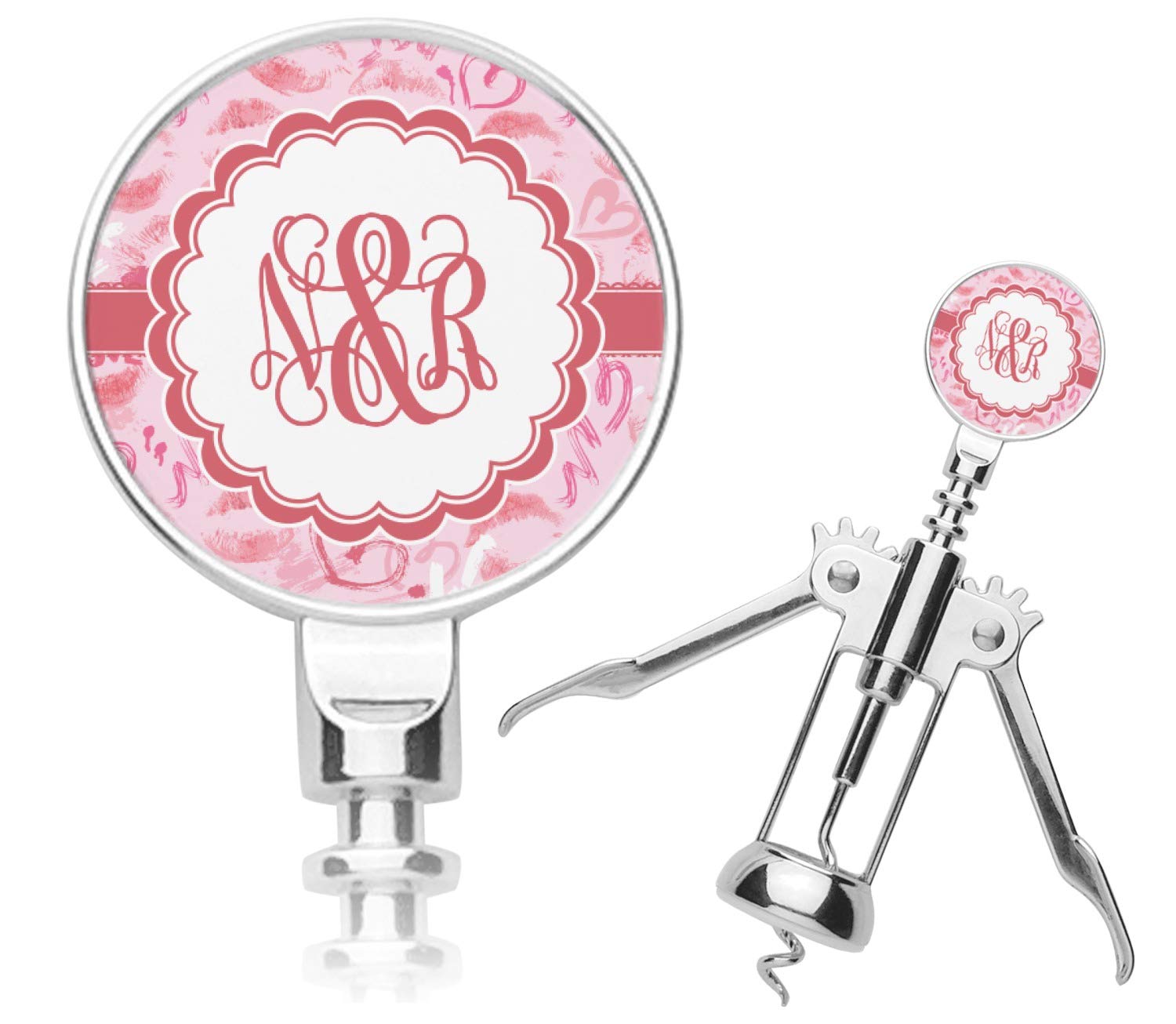 Personalized Lips n Hearts Corkscrew