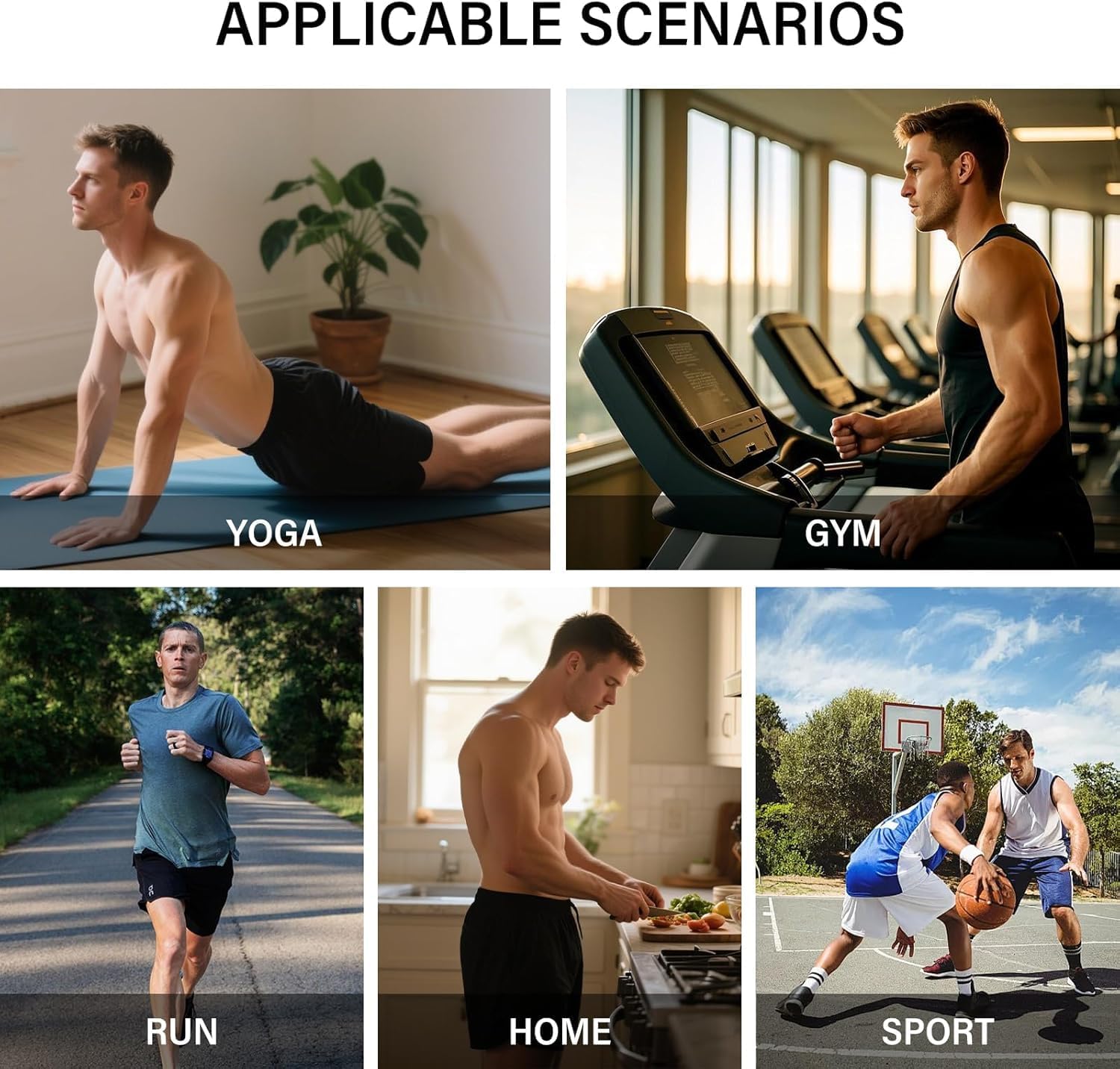 Mens Athletic Workout 5.5" Cotton Sweat Shorts with Pockets - Image 6