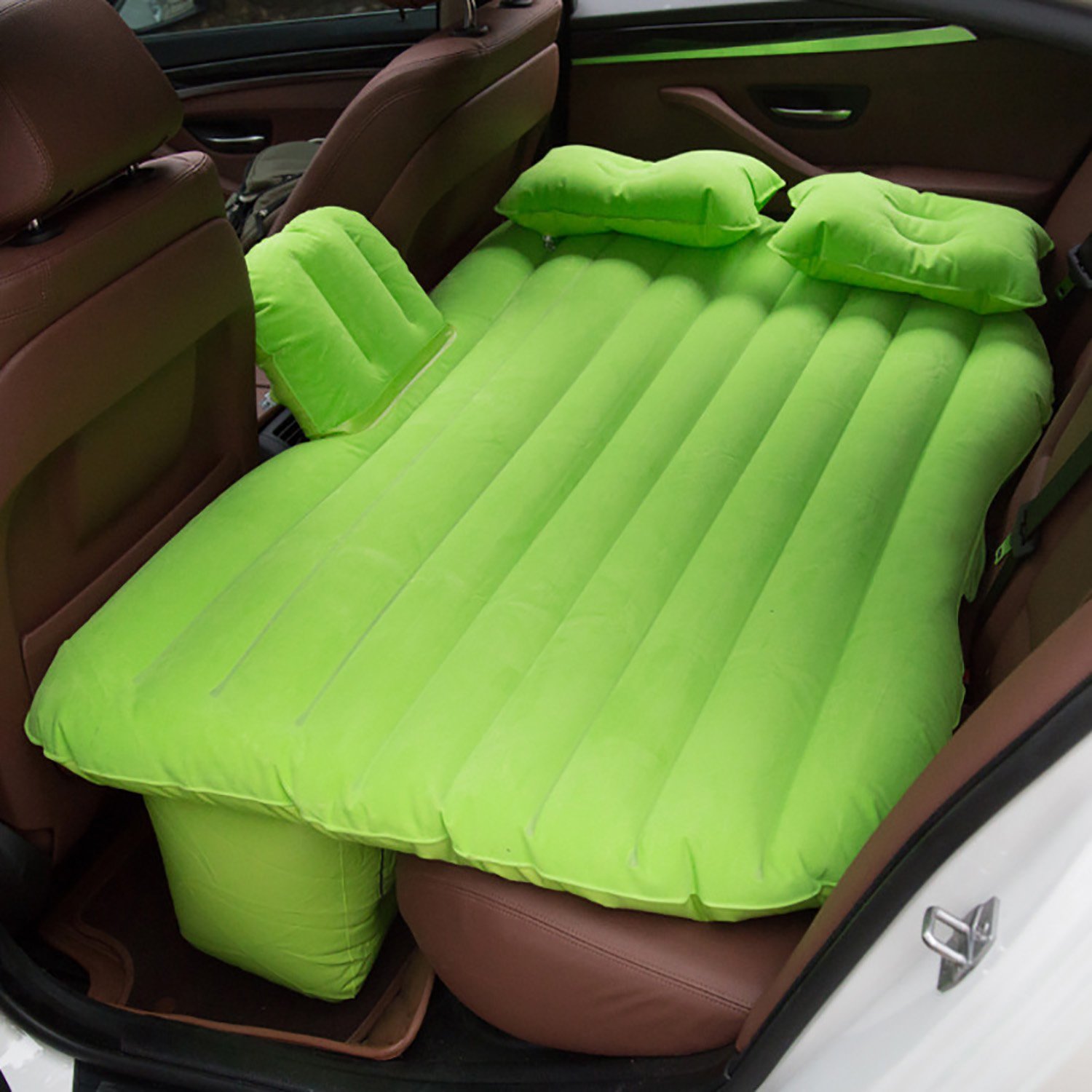TooCust Car Mattress Travel Camping Air Bed Back Seat Air Mattress Universal SUV Air Couch with 2 Air Pillows,Green