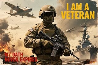 Diamond Painting Kits for Adults - U.S Army Veterans Day I Am A Veteran My Oath Never Expires Painting DIY 5D Full Drill Diamond Dots Paintings with Diamonds Gem Art And Crafts Home Decor 16"x20"