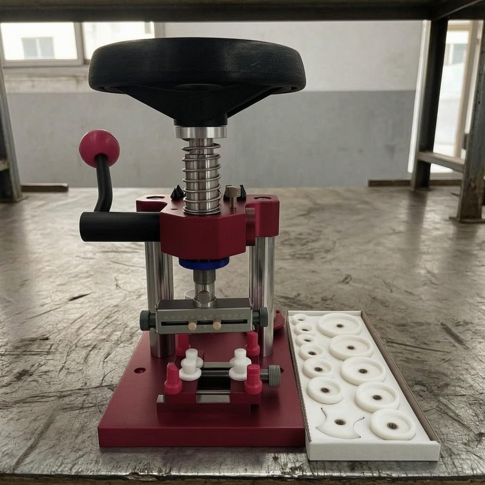 F Fityle Compresor Manual para Caja Reloj Manual compresor para Cerrar Relojes con Matrices, Abridor Cajas Relojes