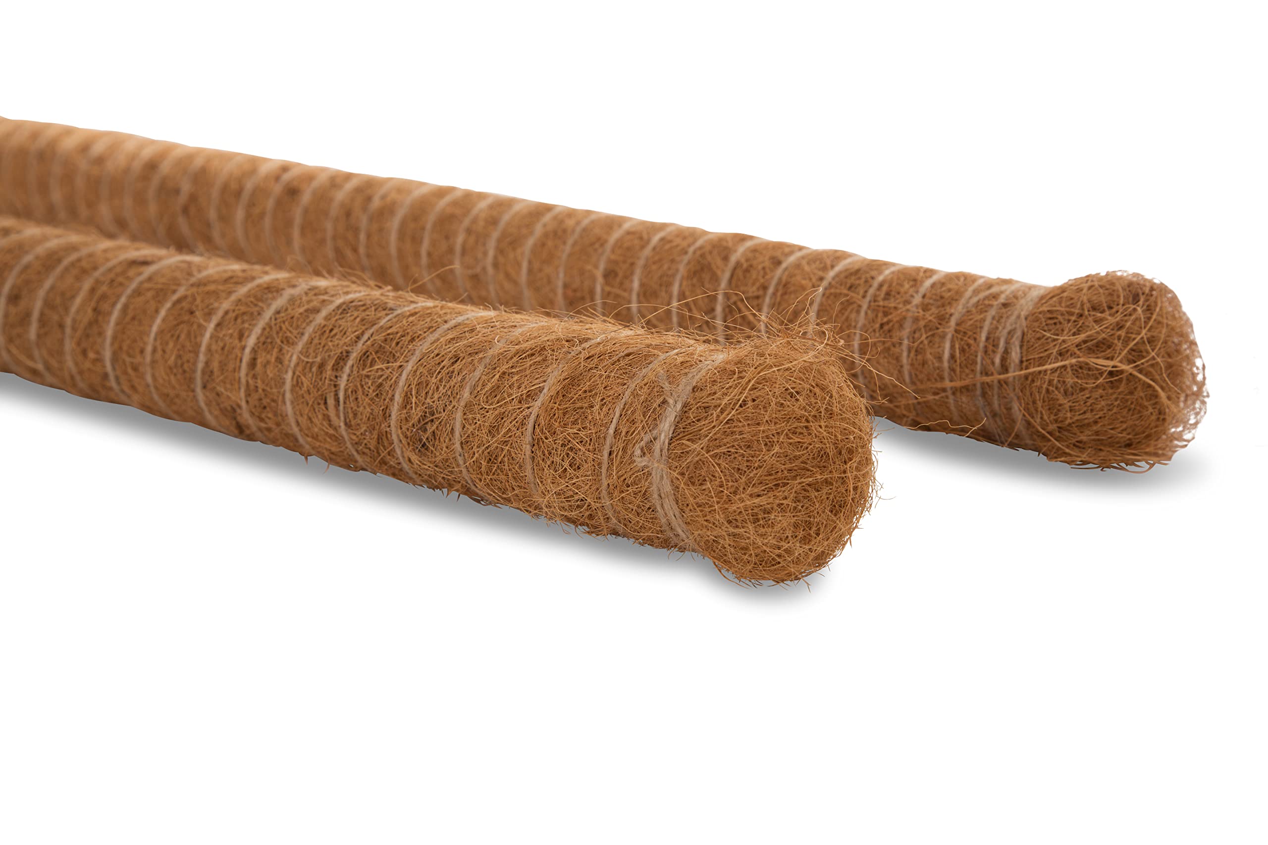 Novatool 4X Pflanzstäbe Kokos 60+110 cm I Ø 45mm I verlängerbar I natürlicher Kokosfaser I Rankhilfe Monstera deliciosa Moosstab Kokosstäbe
