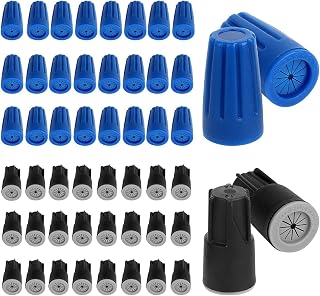 50PCS Landscape Waterproof Wire Connectors Cable Terminal Connector Outdoor Seal Electrical Twist Wire Nuts Caps for Landscape Light Irrigation Valves LED Step Lights Wet Location 22AWG-12AWG