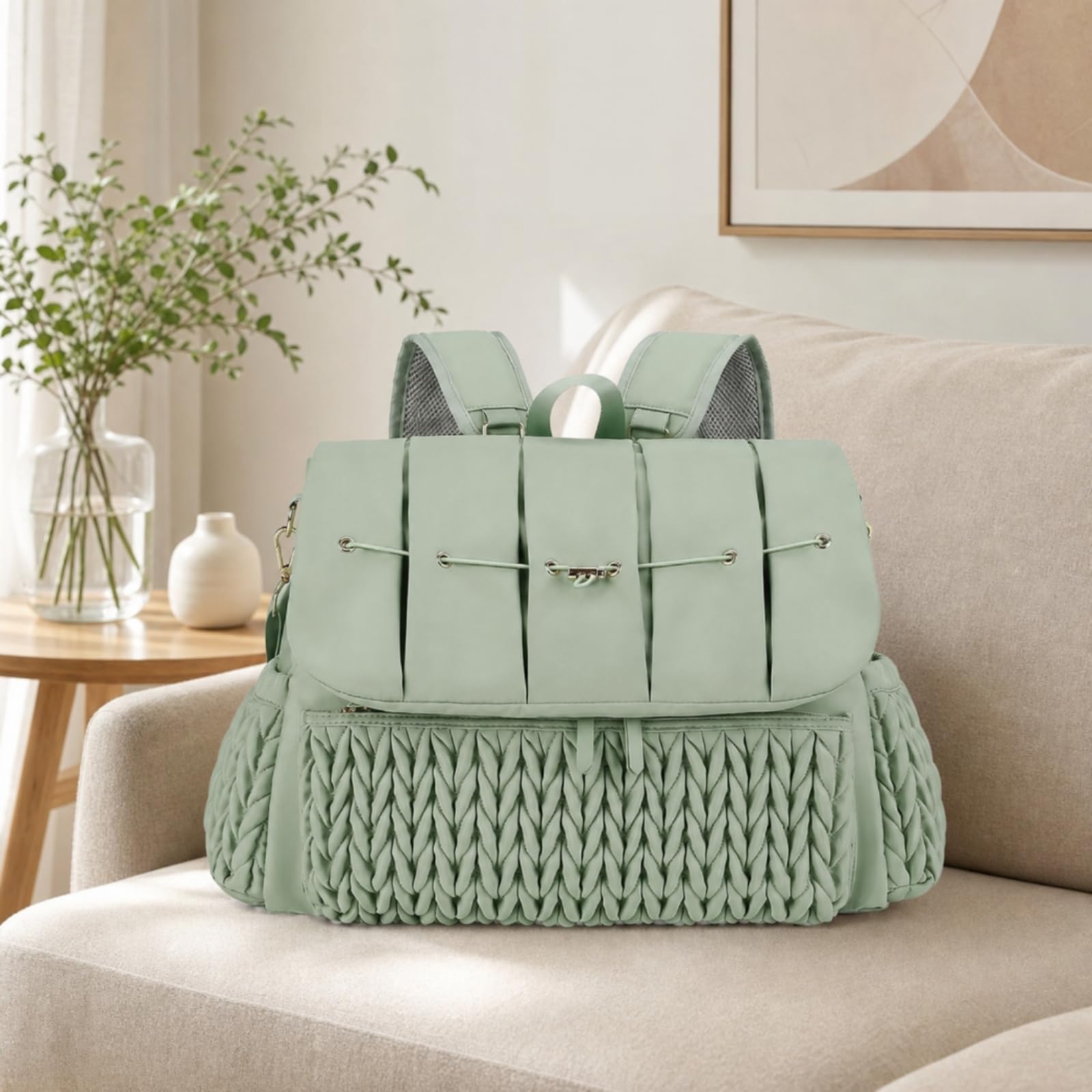 Baoblaze Mochila Pañalera Estructurada Bolso Pañales con Cambiador Cómoda para, Paseos Diarios, Viajes, Gris, Gris