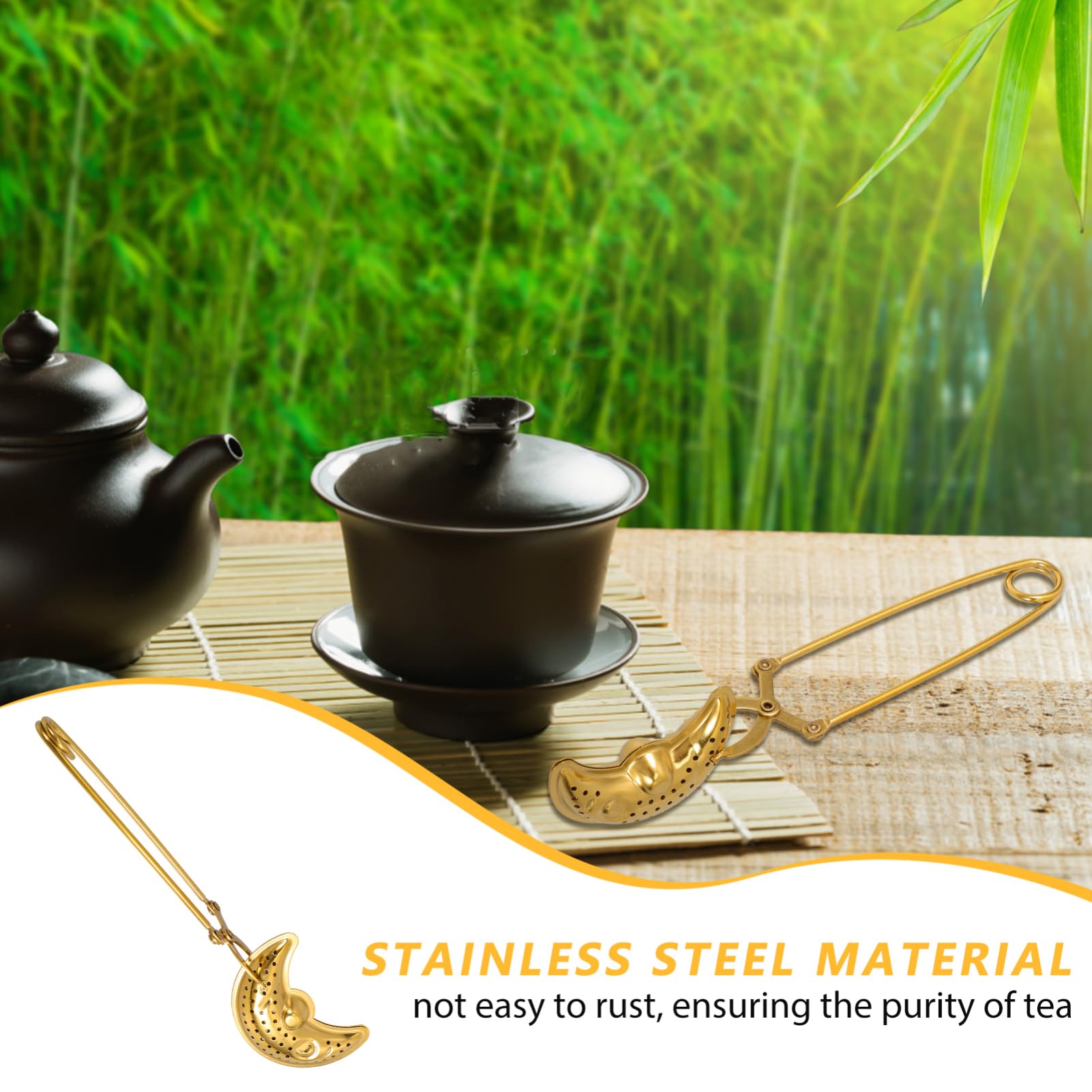 Cabilock Handle Tea Strainer for Loose Leaf Tea Fine Mesh Infuser Elegant Design Easy to Use