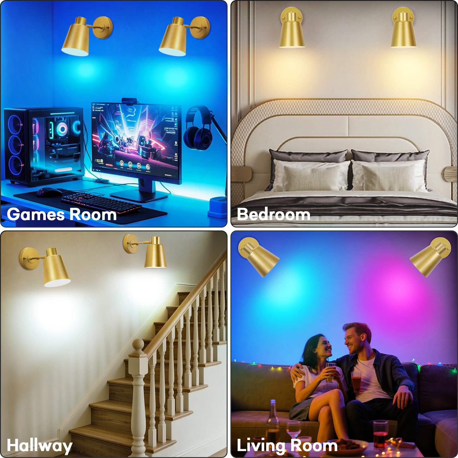 Wandlamp 73478: Modern, Aluminium, Metaal, Wit
