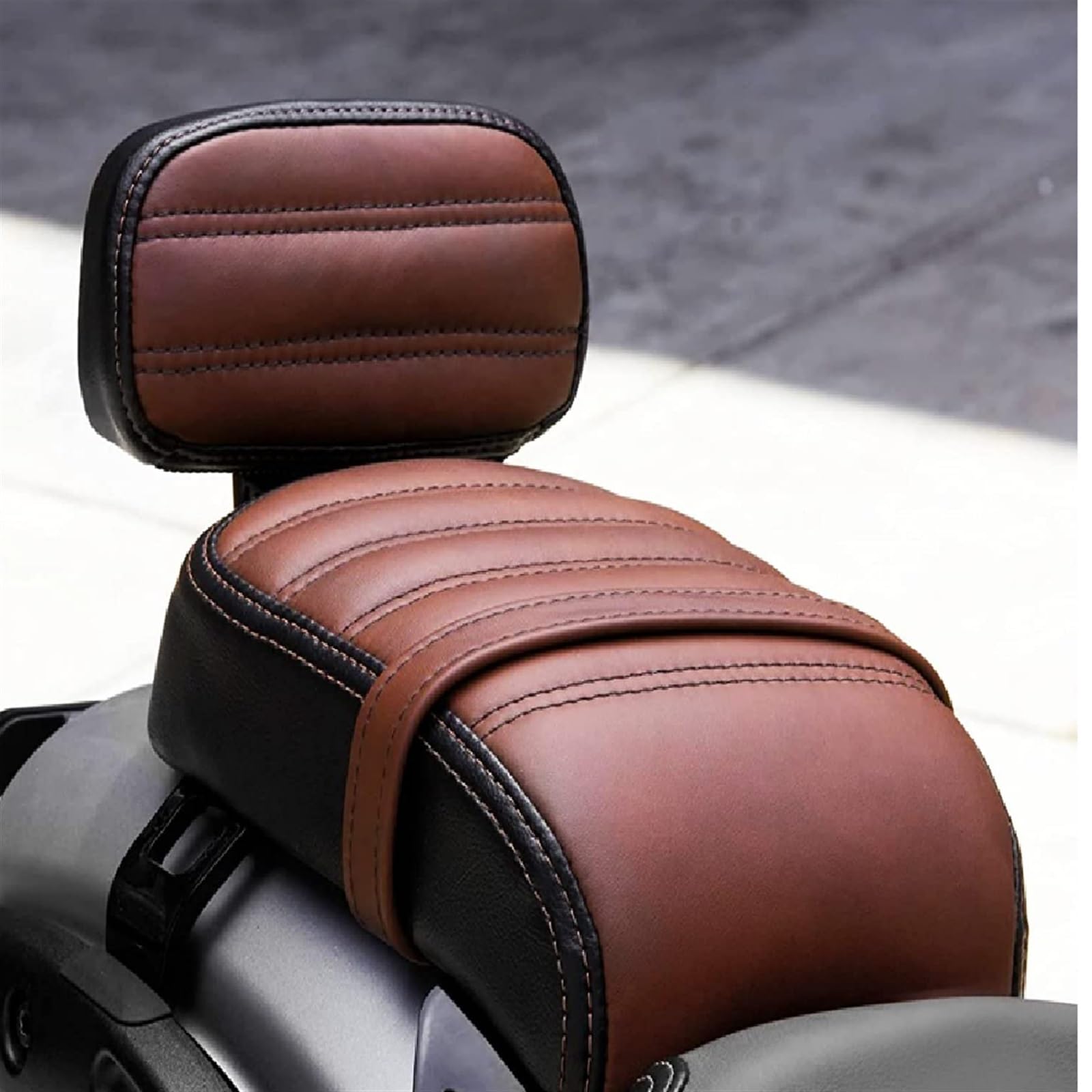 Amazon.co.jp: バイク用助手席シートバックレスト レザー助手席