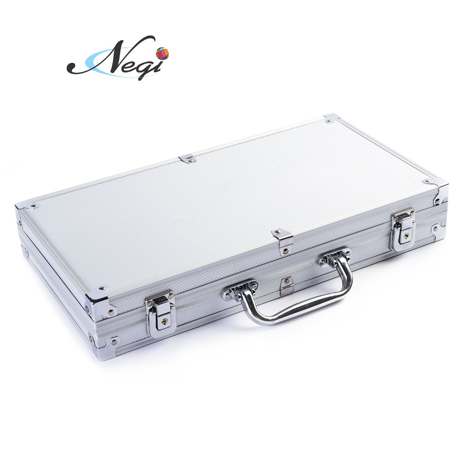 Negi Poker Chip Game Set with Aluminium Carry Case (Multicolor, 300 Piece) - Image 4 thumbnail