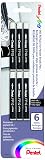 Pentel Arts Pocket Brush Refills, Black Ink, Pack of 6 (FP10BP6A) – view 1