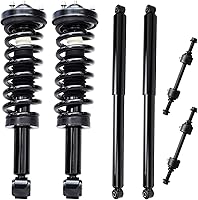 Vista 26 de Detroit Axle - Kit de suspensión de 6 piezas para Chevy GMC Silverado Sierra 1500 2007-2013 [sin suspensión electrónica] Puntales delanteros, barras
