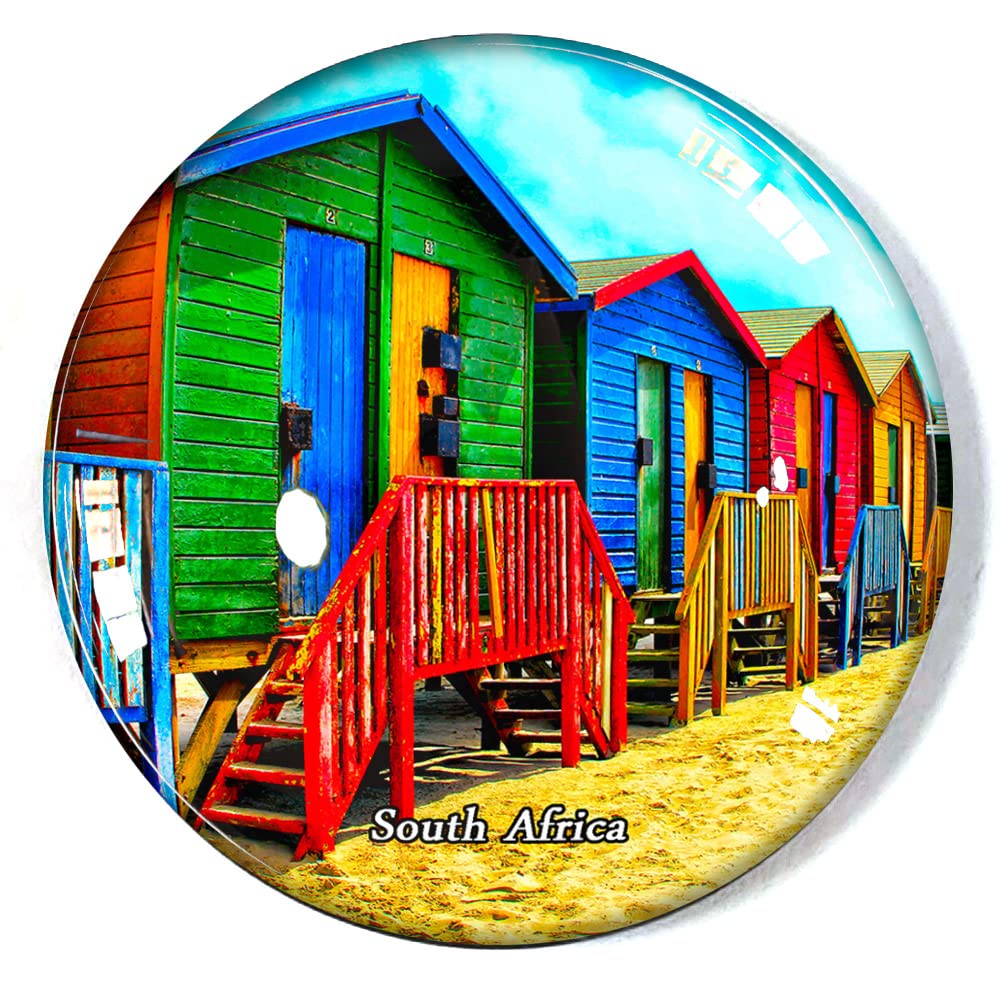 Magnete Da Frigorifero Sudafrica – Bandiera Nazionale Con Testa Di Ghepardo – Souvenir Fatto A Mano In Metallo – Dimensioni 5x9 Cm – Decorazione Casa E Ufficio