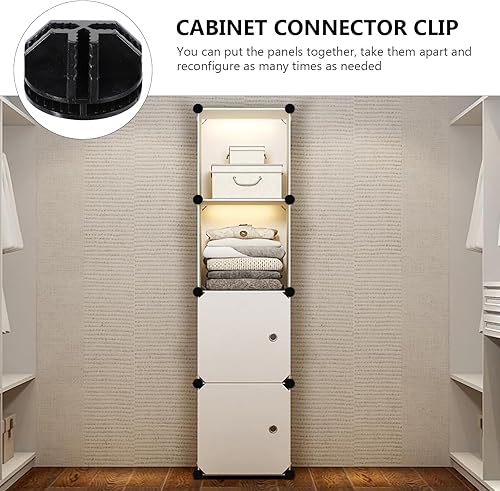 Miniatura 7 de DOITOOL 20 conectores de cubo de almacenamiento de alambre, conector de plástico, estantes de almacenamiento de cubos de alambre para organizador