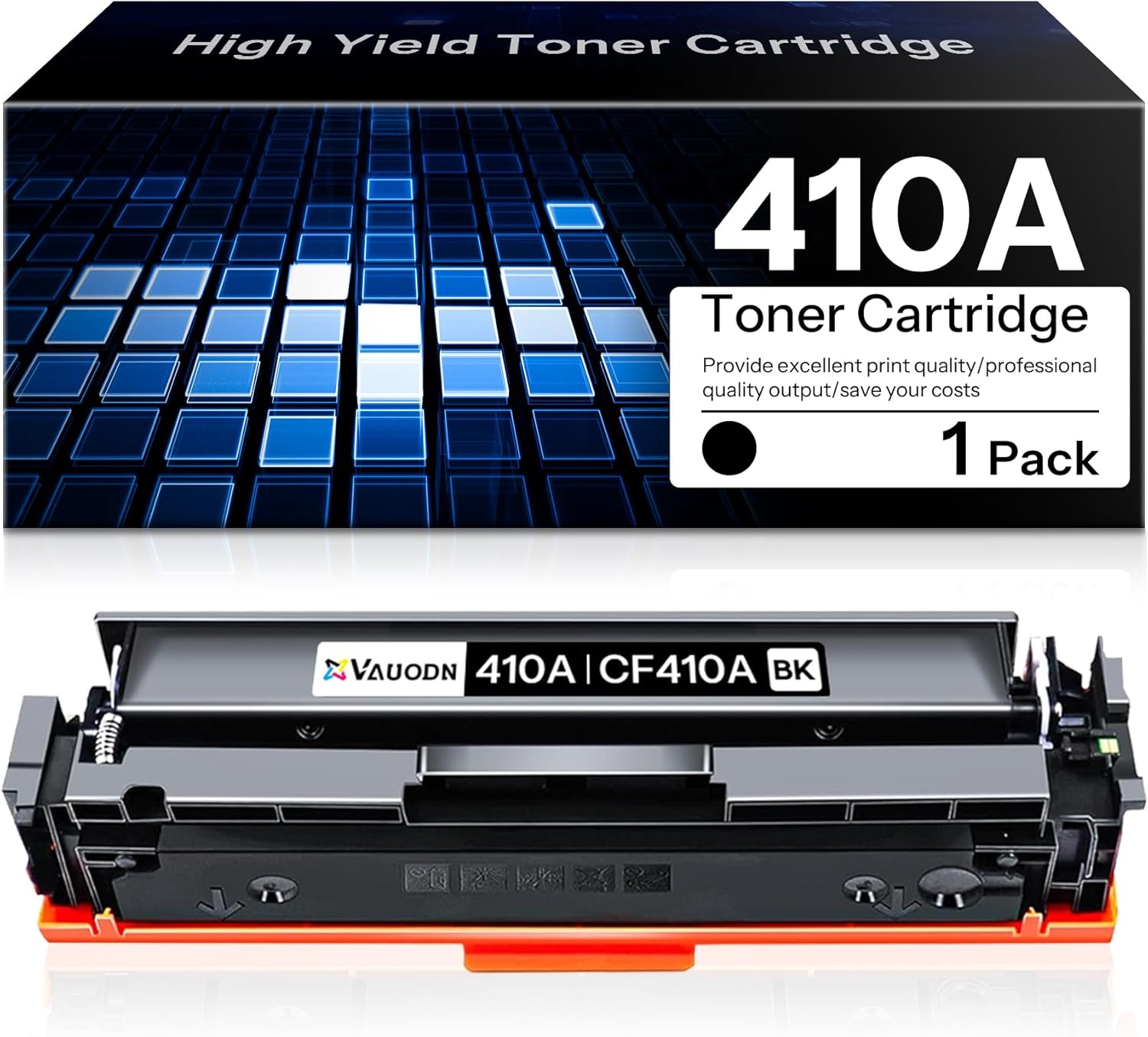 410A Compatible 410A Black Toner Cartridge (2-Pack) Replacement for HP CF410A Color Pro M452dn Color Pro MFP M477fdn M377dw Printer.