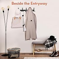 Vista 6 de Coat Rack Wall Mount, 2 Pack Coat Hooks Wall Mount, Wall Hooks for Hanging, Hat Rack for Wall with 15 Hooks for Entryway and Bedroom