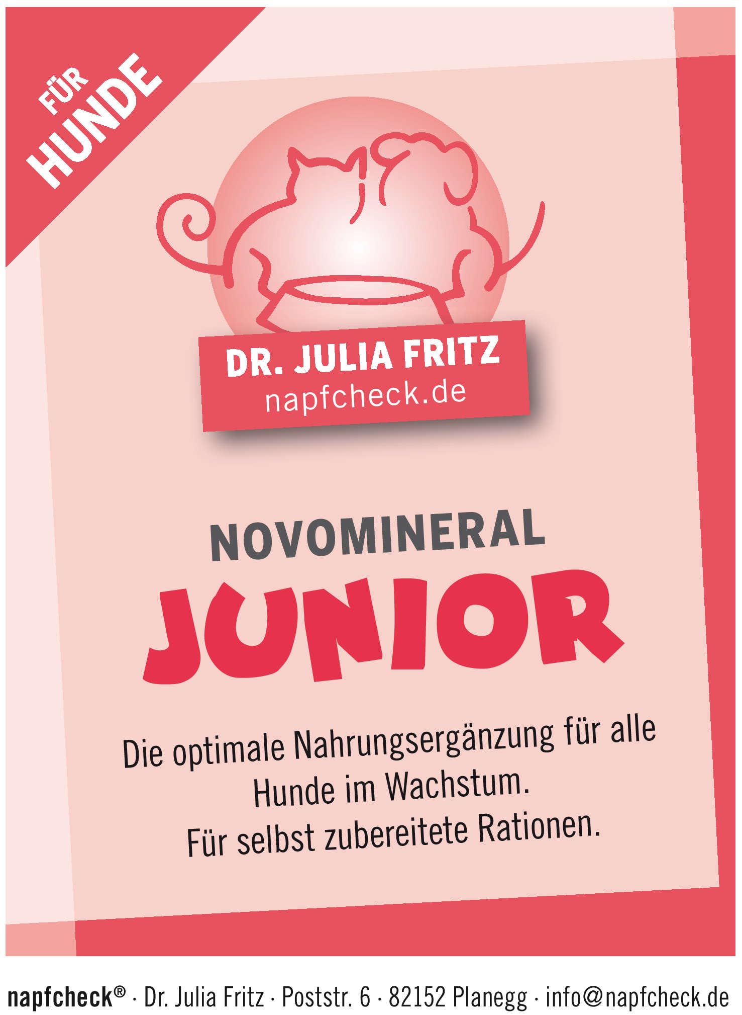 napfcheck Novomineral Junior - für Hunde im Wachstum - hypoallergen - 500 g