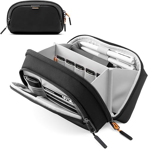 Miniatura 8 de Inateck Organizador de electrónica, organizador de cables de viaje resistente al agua, bolsa de tecnología portátil, estuche de transporte de