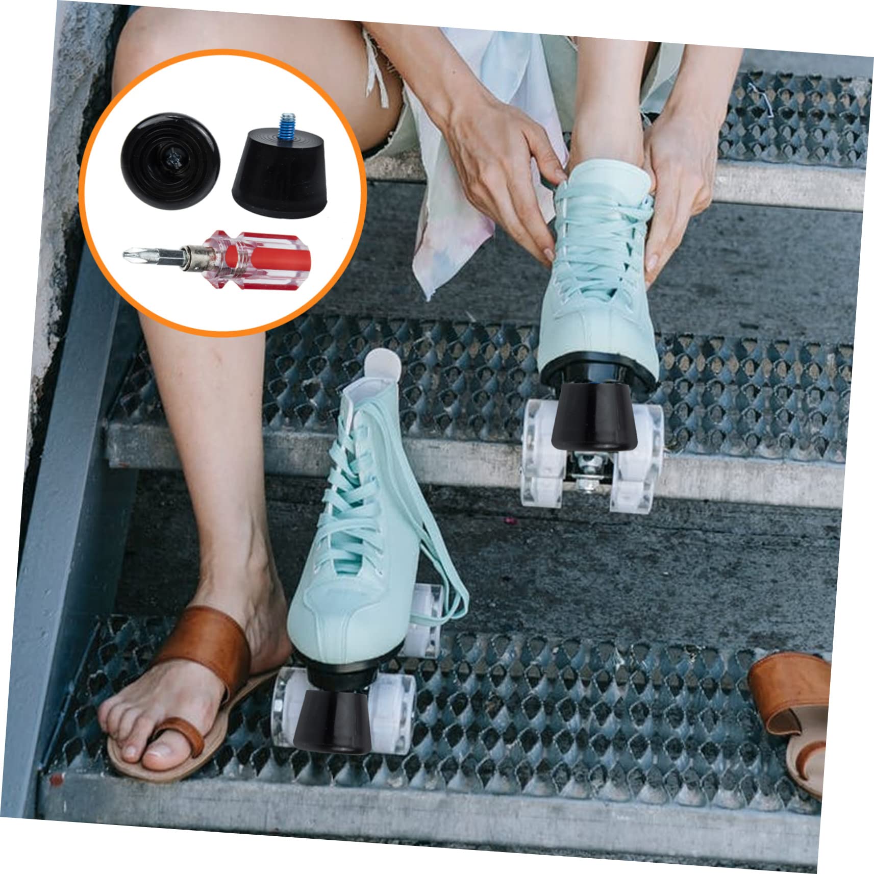 GALPADA 2 Sets Skate Accessories Skating Shoes Toe Stops for Professional Roller Skaters