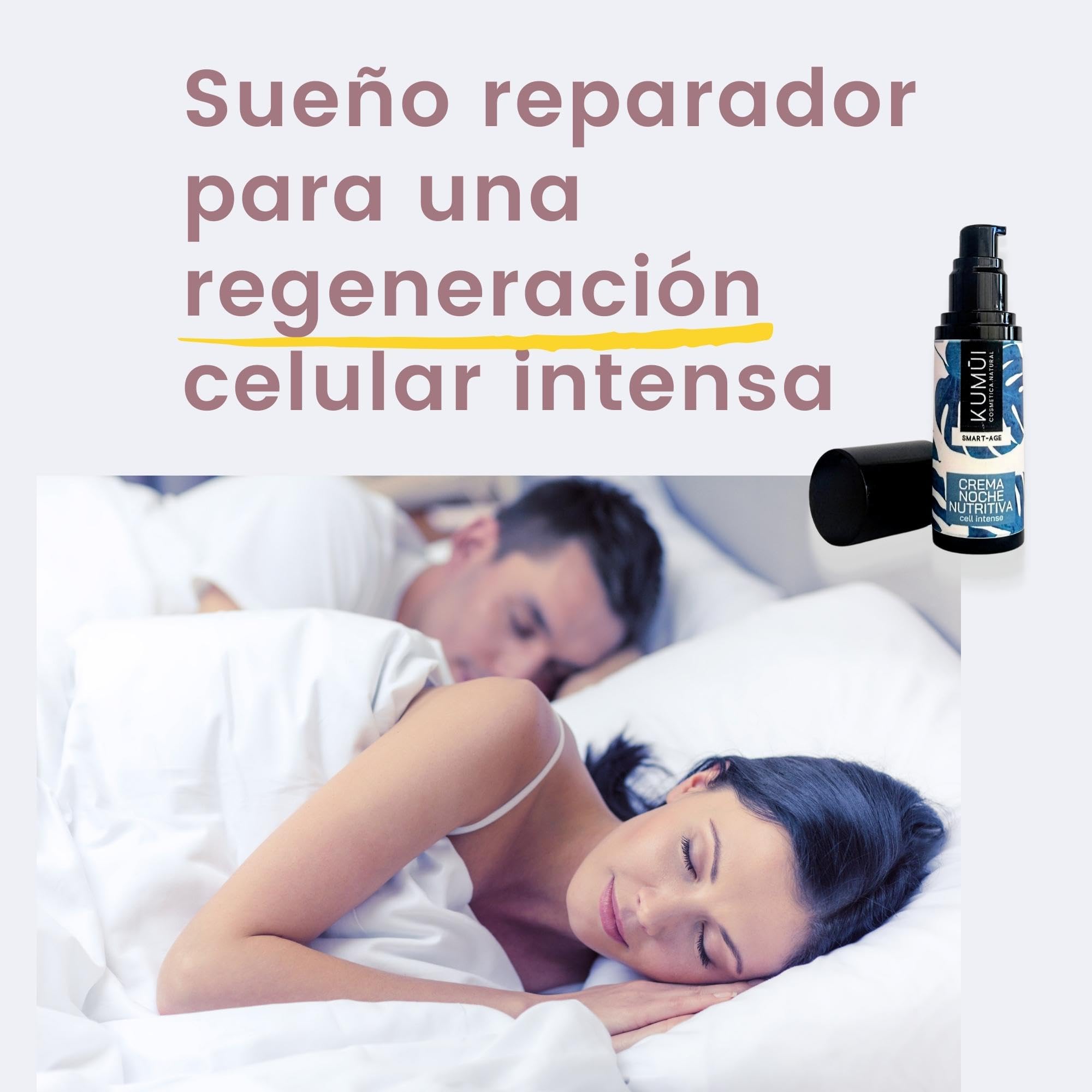 Kumui - Crema Facial Noche Nutritiva Reparadora - Cuidado Natural Antiedad Regeneración Celular - Piel firme, hidratada y luminosa - Certificación Bio y Vegan - Ideal piel madura o sensible - 30 ml