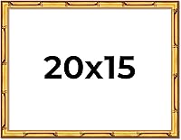 Vista 197 de Poster Palooza Marco de madera maciza de bambú dorado de 12 x 8 pulgadas con acrílico UV, respaldo de tablero de espuma y accesorios para colgar