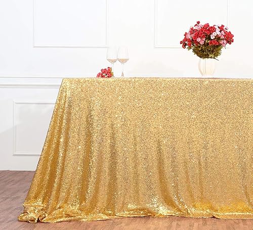 Miniatura 9 de Juya Delight Mantel rectangular de lentejuelas plateadas de 60 x 120 pulgadas para bodas, fiestas de cumpleaños, festivales, ceremonias, pasteles,