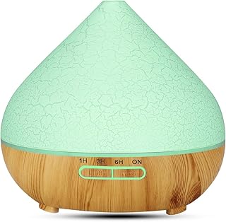 Humidificateur Diffuseur d'Huiles Essentiell Humidificateurs d'humidificateurs essentiels d'aromathérapie 400 ml d'humidificateurs d'aromathérapie avec minuterie et auto-éteinte de l'eau 7 couleurs de