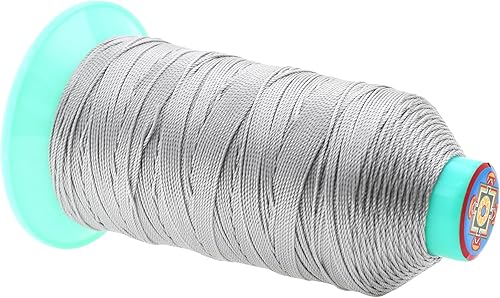 Miniatura 909 de Mandala Crafts Hilos de coser resistentes de nailon consolidado, hilo para tejer jeans de cuero, hilos de tapicería marina al aire libre, Beige