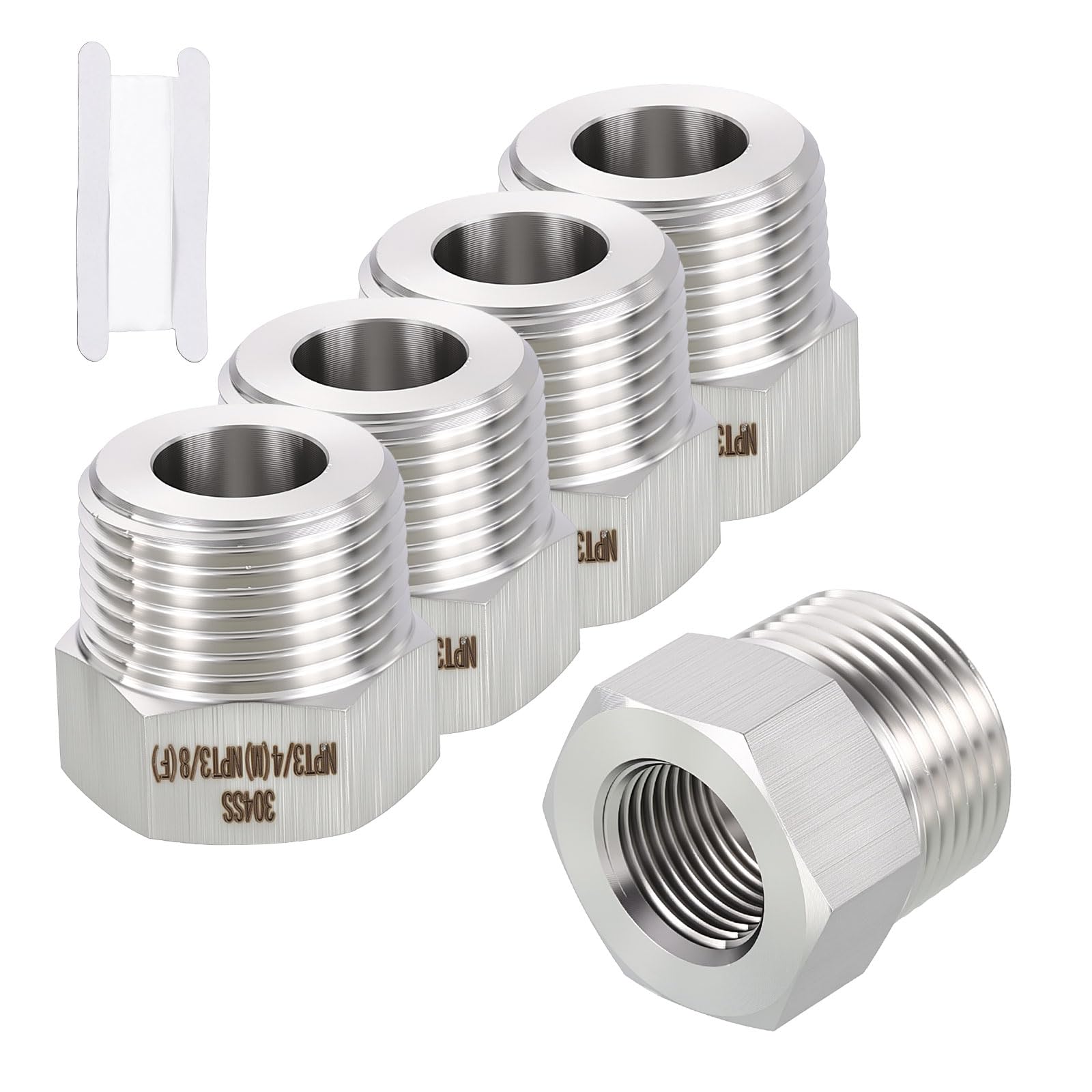 Raccord 3/4 mâle NPT x 3/8 femelle en inox 304 étanche pour haute pression