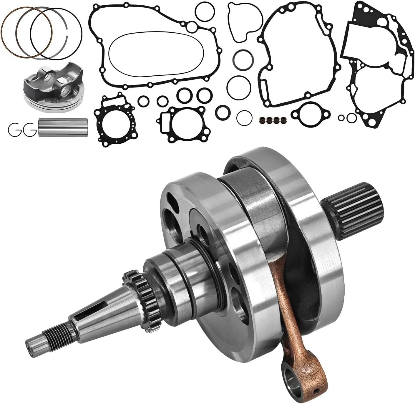 13000-KRN-A10 Crankshaft & Engine Rebuild Kit w/Forged Piston Compatible with Honda CRF250R 2004-2009